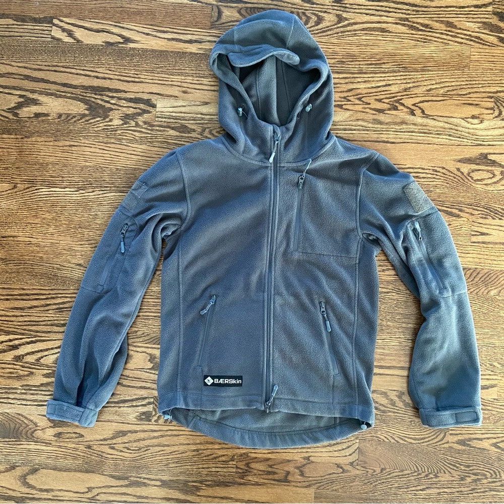 Baerskin Fleece 3.0 Full Zip Tactical Gray Hoodie Sweatshirt Adult Small